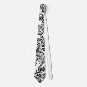 Cravate Tied Noeud Papillon Noir & Blanc Style Serpent Tor