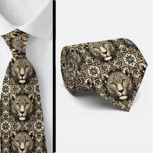 Cravate Tiedaud Léopard Gras Mode Masculine pour Hommes