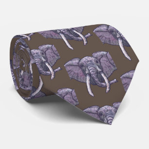 Cravate Tied'Éléphant Violet