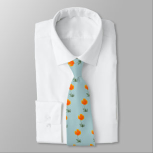 Cravate tied'œillet orange