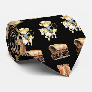 Cravate Tiedoux Cowboy Mignon Dessin Animé