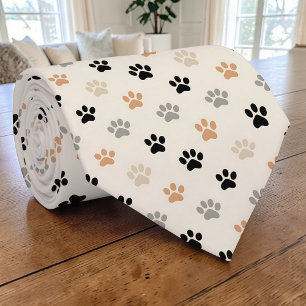 Cravate TieducouRétroNeutrePattedeChatPersonnalisé