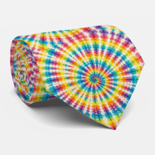 Cravate Tiedye Psychédélique Arc-en-Ciel Foulard