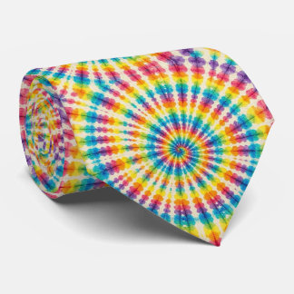 Cravate Tiedye Psychédélique Arc-en-Ciel Foulard