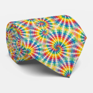 Cravate Tiedye Psychédélique Arc-en-Ciel Foulard
