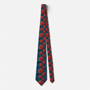 Cravate Ties à motifs de rose pour hommes professionnels