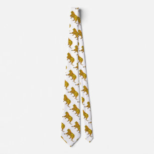 Cravate Tiger noir et orange