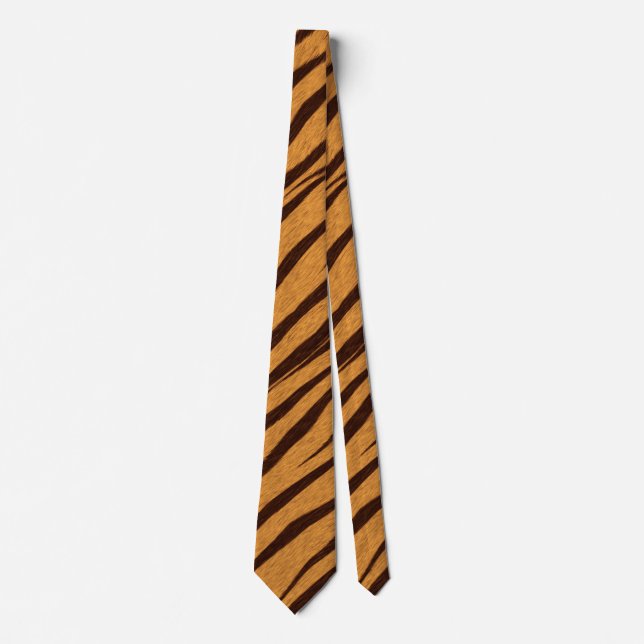 Cravate Tiger Stripes Motif de peau Personnaliser (Devant)