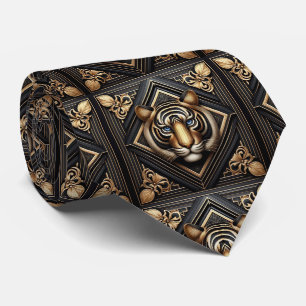 Cravate Tigre Féroce Mode Masculine pour Hommes