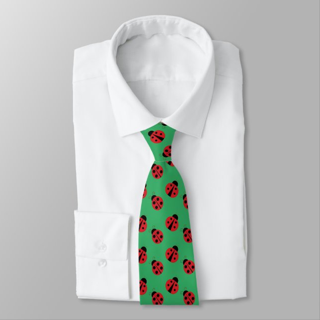 Cravate Tiled Ladybugs Design Necktie (Attaché)