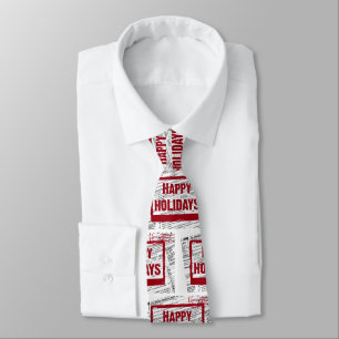 Cravate Timbre rouge « Joyeuses Fêtes » sur le formulaire