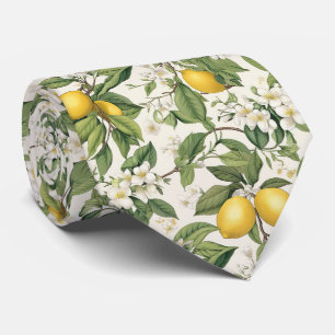 Cravate Tissu Motif Citron pour Homme