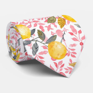 Cravate Tissu Motif Citron pour Homme