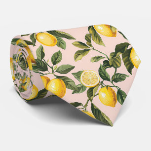 Cravate Tissu Motif Citron pour Homme