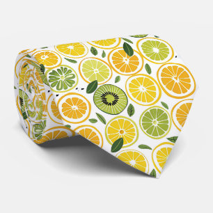 Cravate Tissu Motif Citron pour Homme