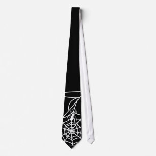 Cravate toile noire et araignée, pour marié, halloween