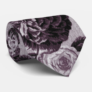 Cravate Toile Vintage Bordeaux Rouge