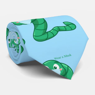 Cravate Tonnerre-Cove de Green Kawaii Worm