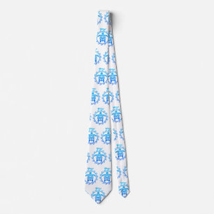Cravate Tortue tribale Maui de bleu d'océan