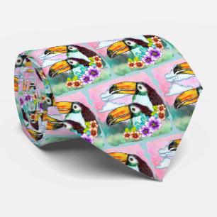 Cravate Toucans Tropicaux