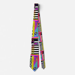 Cravate Touches de piano noir et blanc