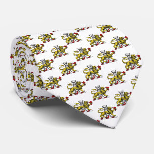 Cravate Tour Lion Fleur de Lis Crest Emblem C