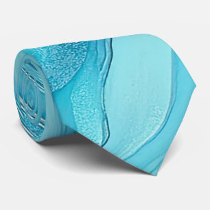 Cravate tourbillon d'agate Turquoise
