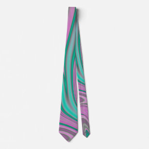 Cravate Tourbillon holographique violet et vert