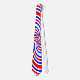 Cravate Tourbillons rouges blancs et bleus