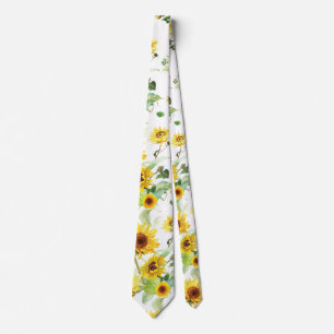 Cravate Tournesol aquarelle