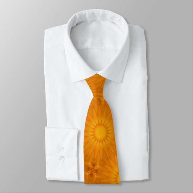 Cravate Tournesol d'été d'Orange| Adorable (Attaché)