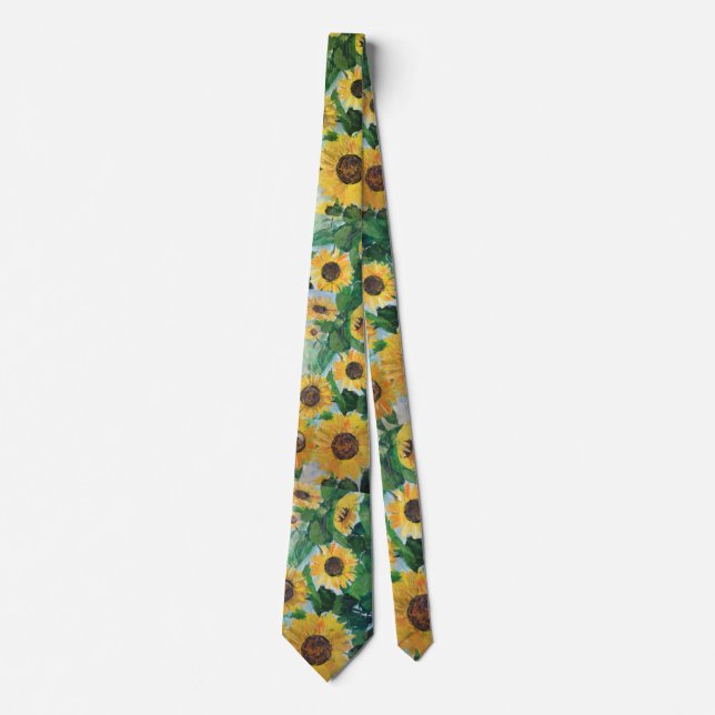 Cravate tournesols d'enfance (Devant)
