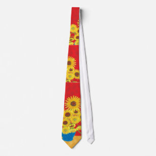 Cravate Tournesols, tournesols, tournesols