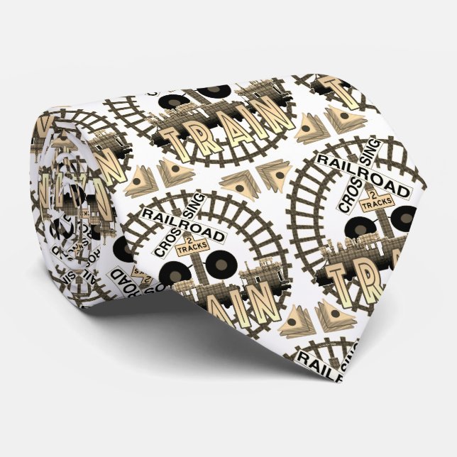 Cravate Train ferroviaire (Roulé)