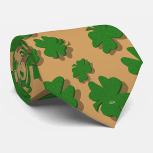 Cravate trèfle de feuille de l'Irlandais 4 de bonne chanc