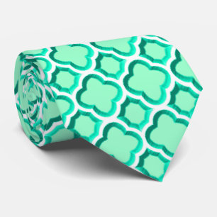 Cravate Treillis marocain embelli (turquoise)
