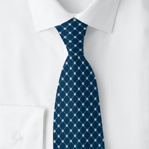 Cravate Trellis Bleu Marine