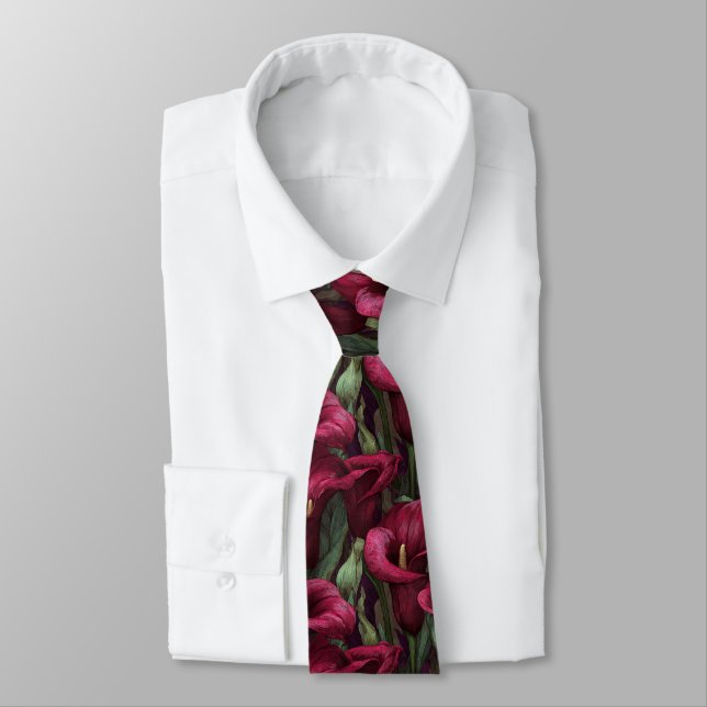 Cravate Trendy Dads Day Gifts Calla Lilies (Attaché)