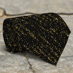 Cravate Triangle d'or Points Arrière - plan noir brillant