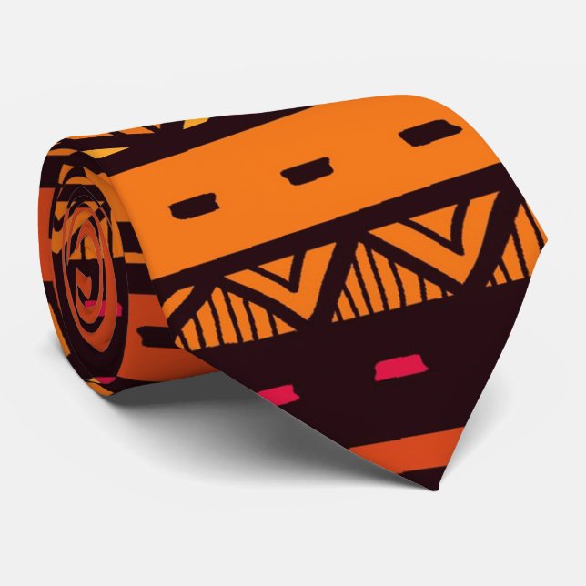 Cravate tribale africaine d'amusement de motif (Roulé)