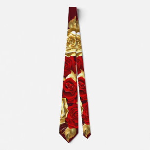 Cravate Trois roses en bijou