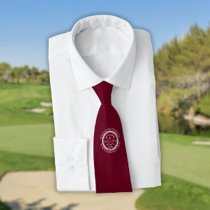Cravate Trou en un personnalisé Bourgogne Rouge Golf