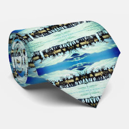 Cravate Troupeau de wapitis en hiver