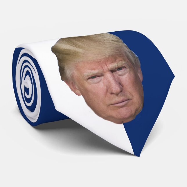 CRAVATE TRUMP-WHITE ET TOUTE COULEUR --ARRIÈRE - PLAN (Roulé)