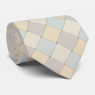 Cravate Tuiles diagonales tissées par tons doux