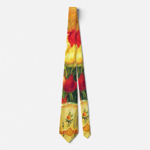 Cravate Tulipes de Pierre Renoir, art de l'impressionnisme