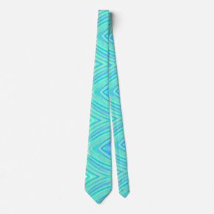 Cravate Turquoise bleu vert filigranes ajouter votre monog