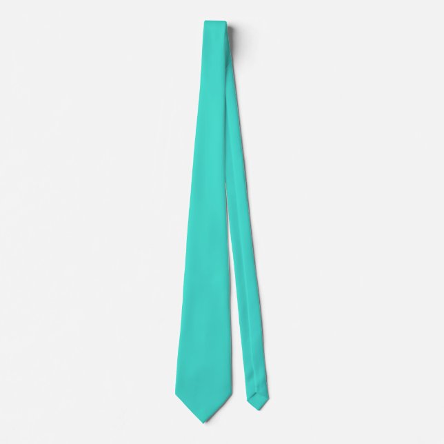 Cravate Turquoise Blue Green 40E0D0 - Option pour ajouter  (Devant)
