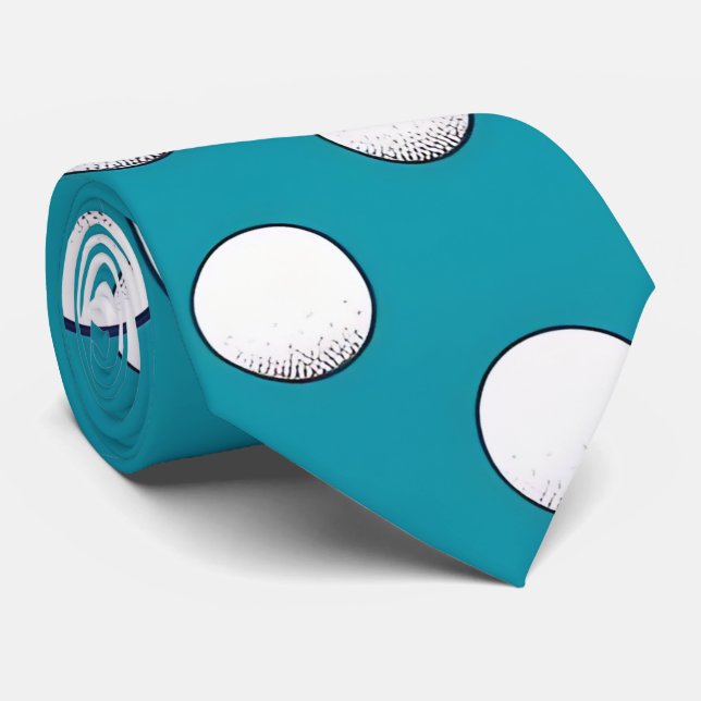 Cravate Turquoise Dotée Mens (Roulé)
