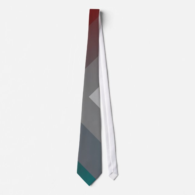 cravate turquoise gris bordeaux (Devant)